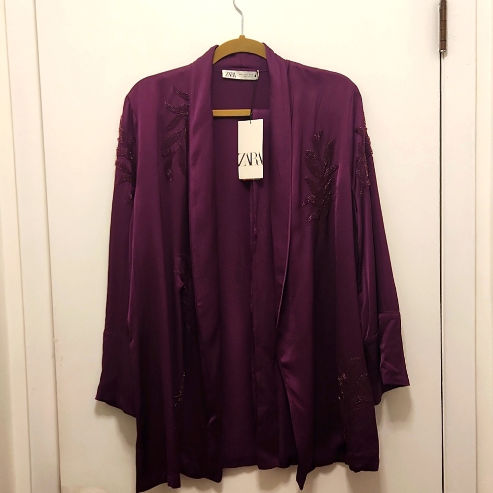 Zara Sequin Wrap Jacket